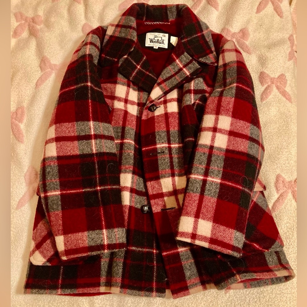 Woolrich Plaid wool coat
